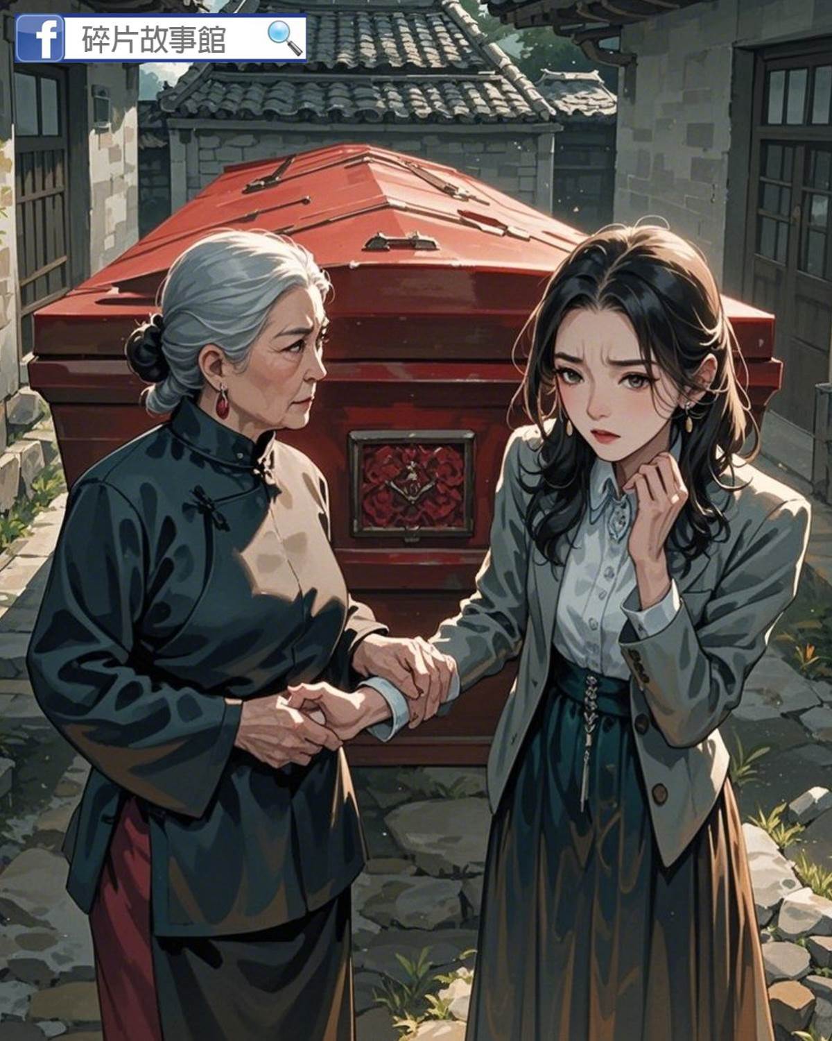 老公讓我給公公暖床，但床是棺材