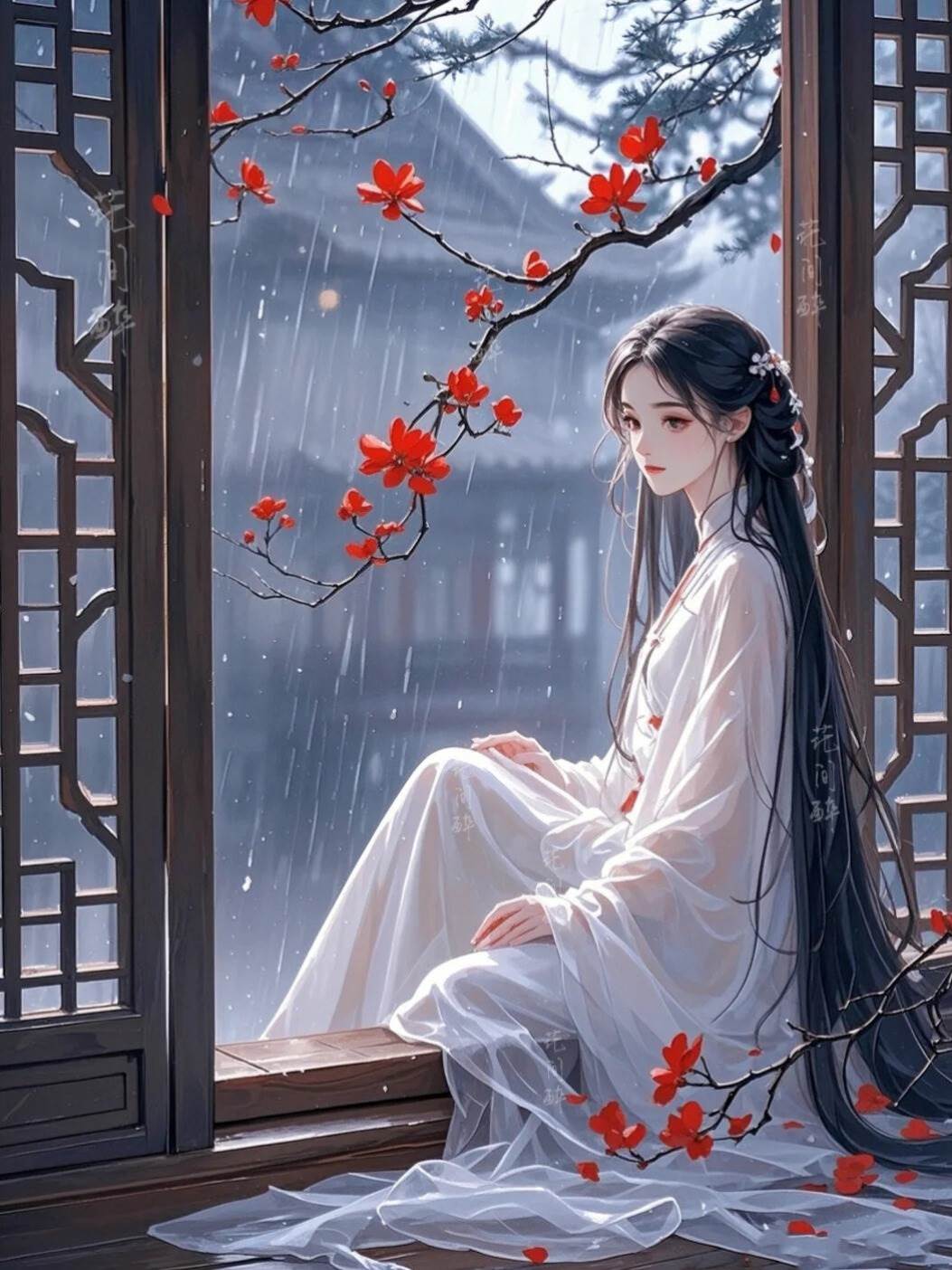 卻墜枝頭照夜燈