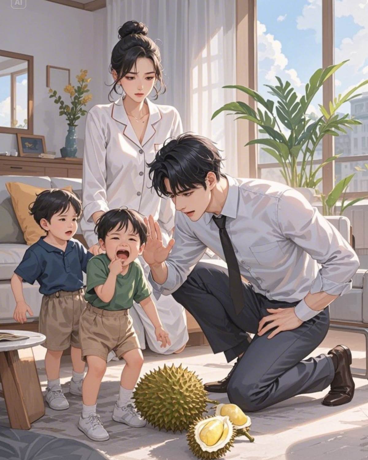 渣爹矜持點，你前妻攜三崽開掛了！