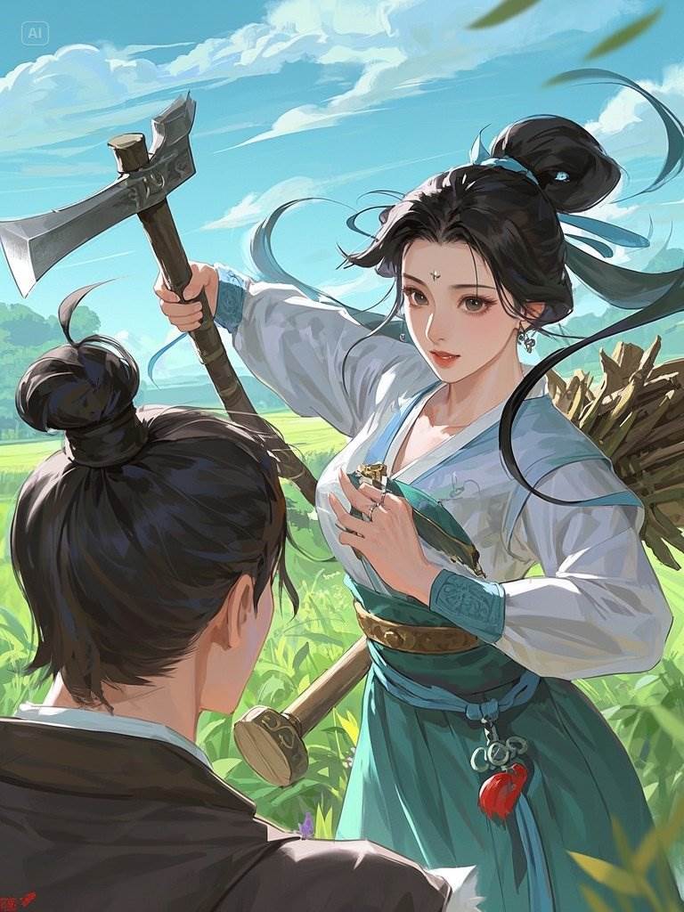 造孽，村里最俊的懶漢娶了個癲婆