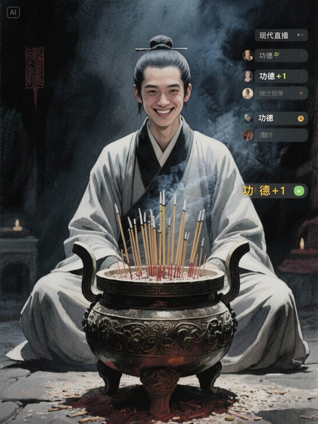 道觀直播攢功德