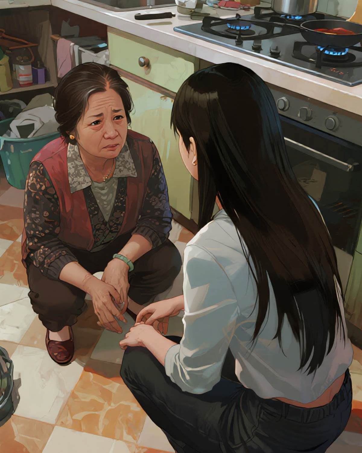 老年癡呆的媽媽誤闖恐怖游戲