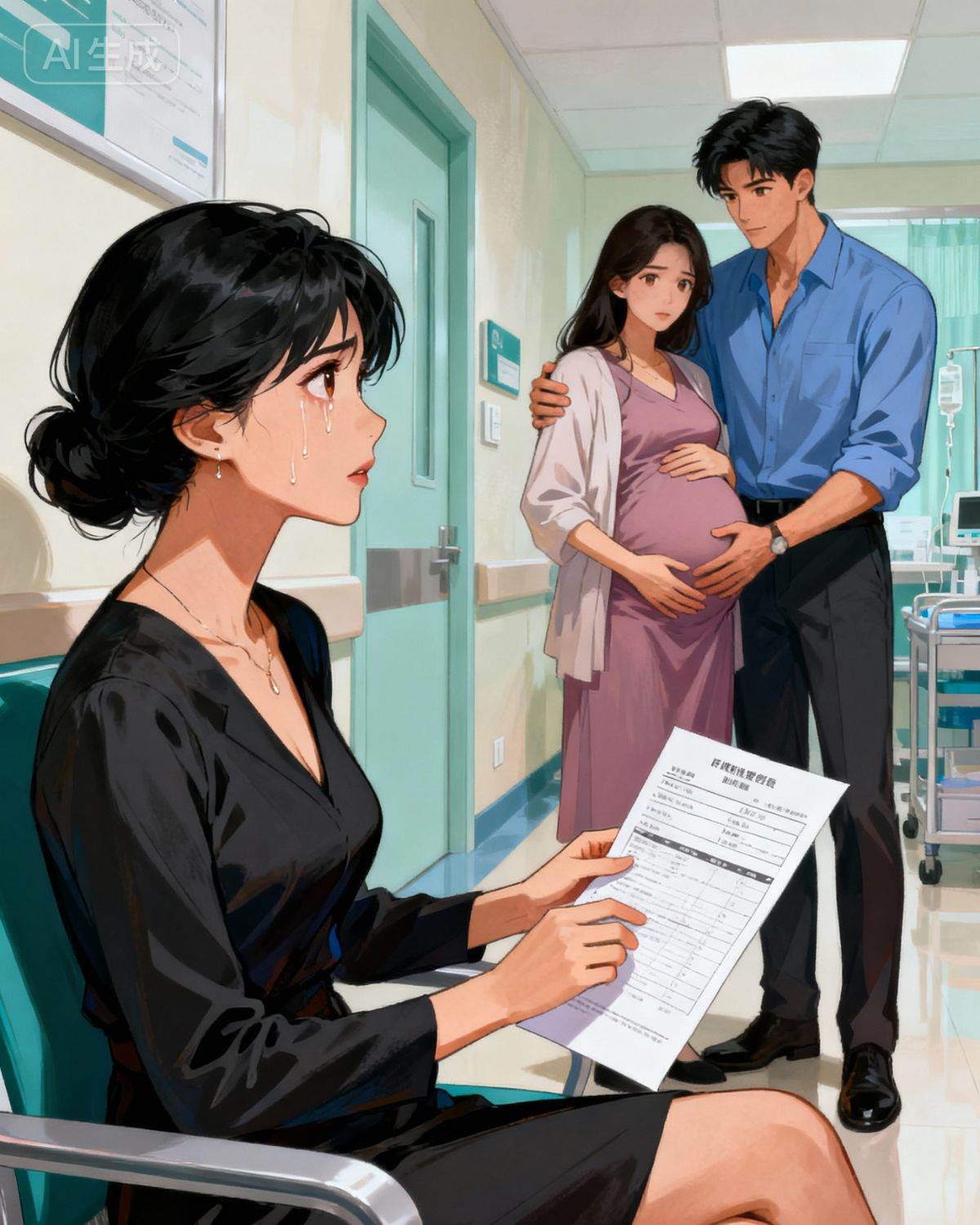 男友陪白月光產檢