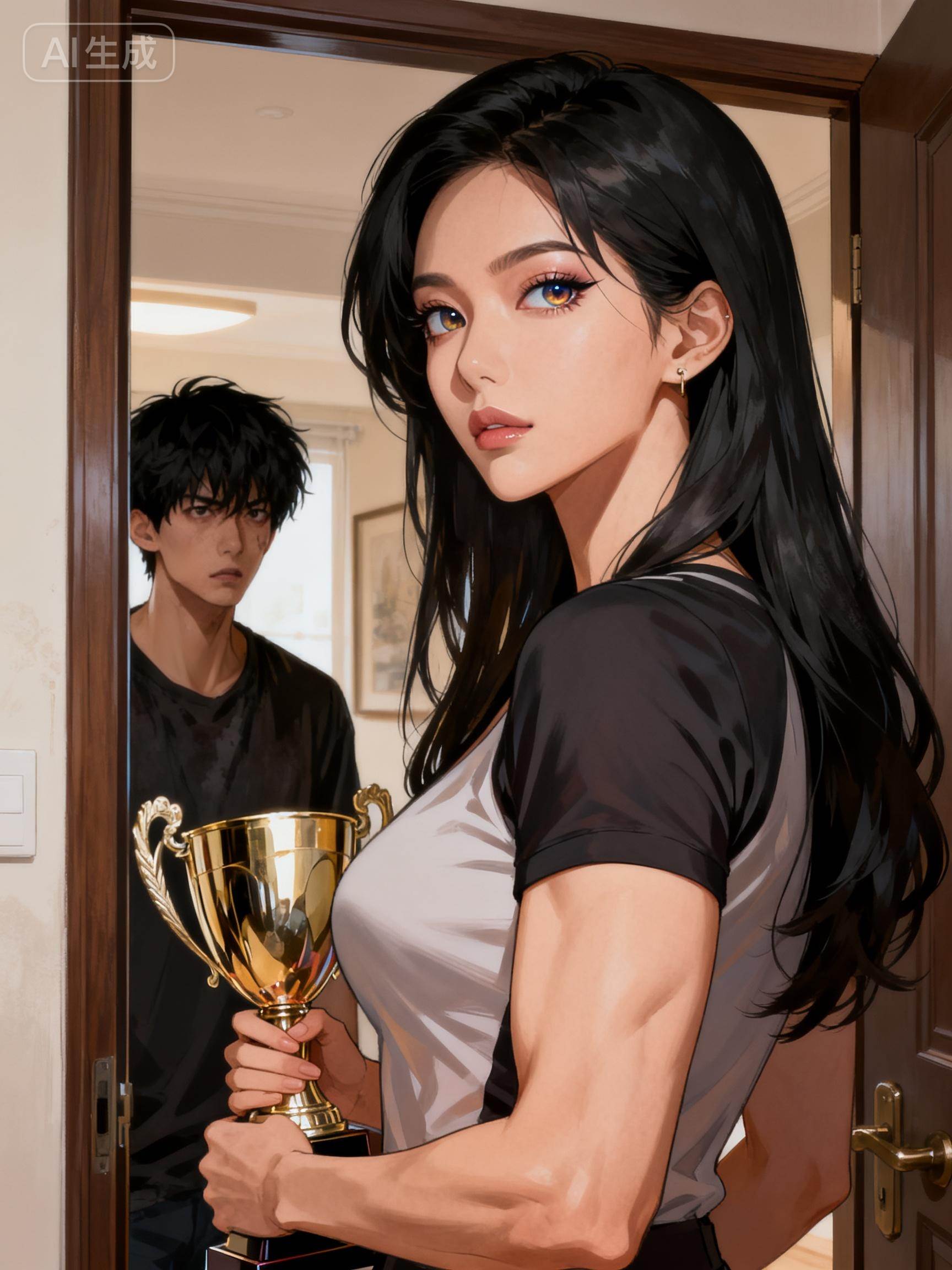 電梯里的家暴男