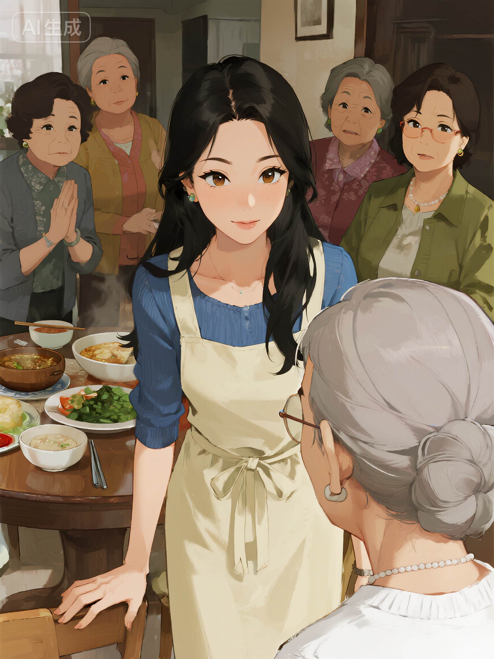 婆婆一天不當攪家精，渾身刺撓