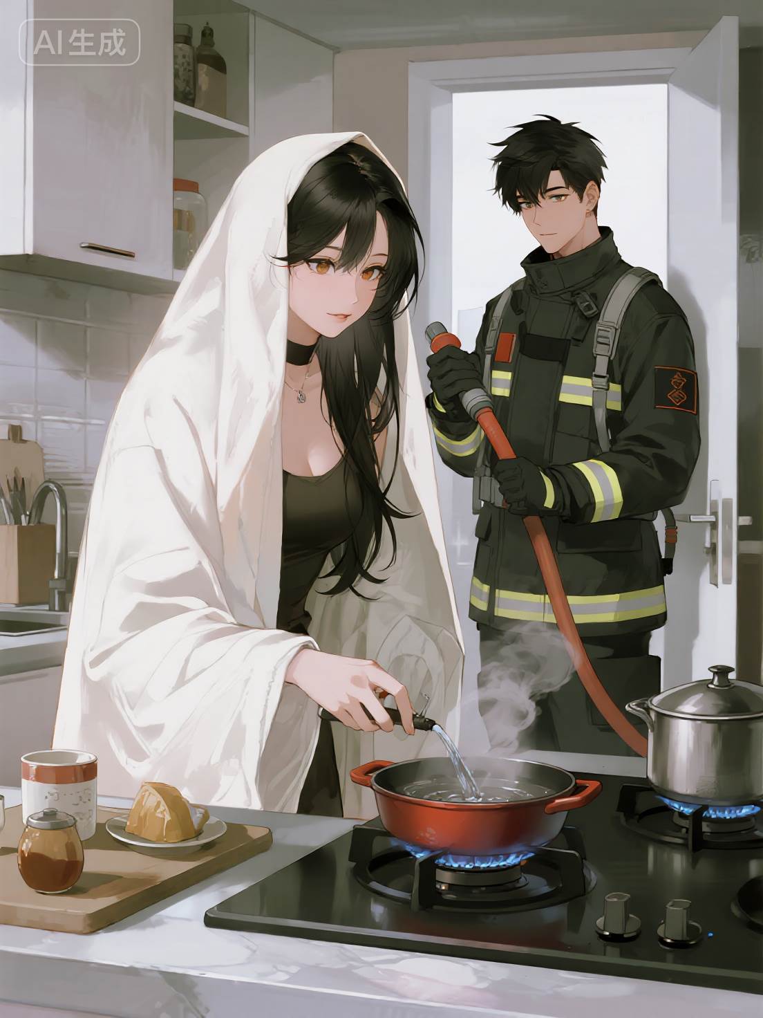 陸隊他今天又回家滅火了