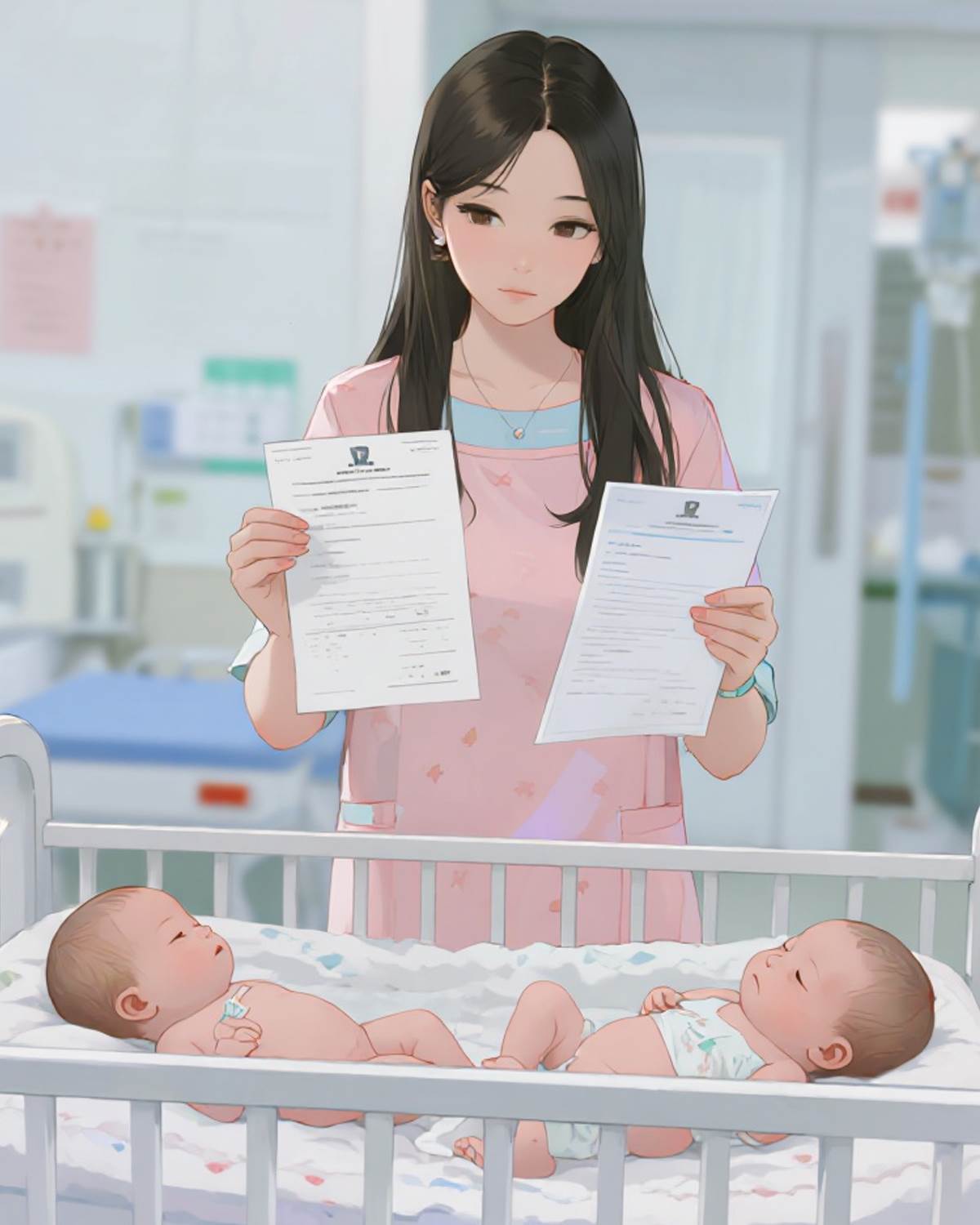 為不孕的老公生下龍鳳胎后