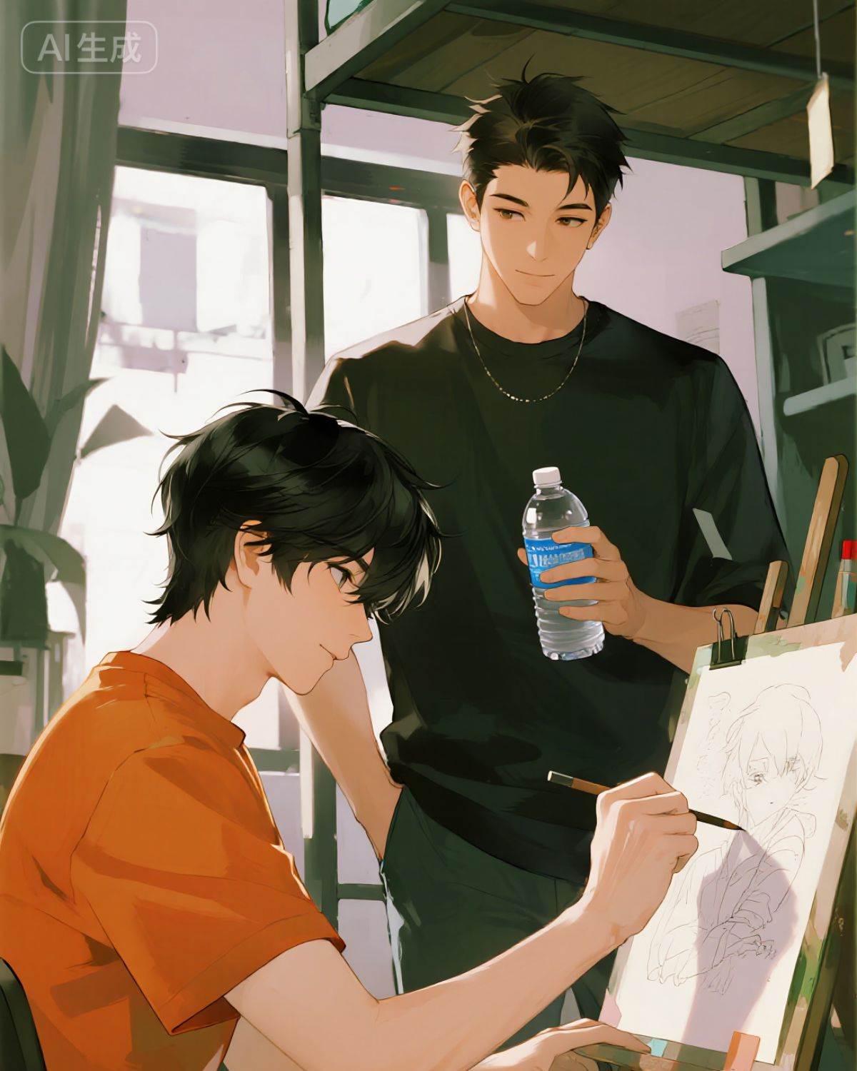 畫和直男室友的耽美漫畫後我彎了