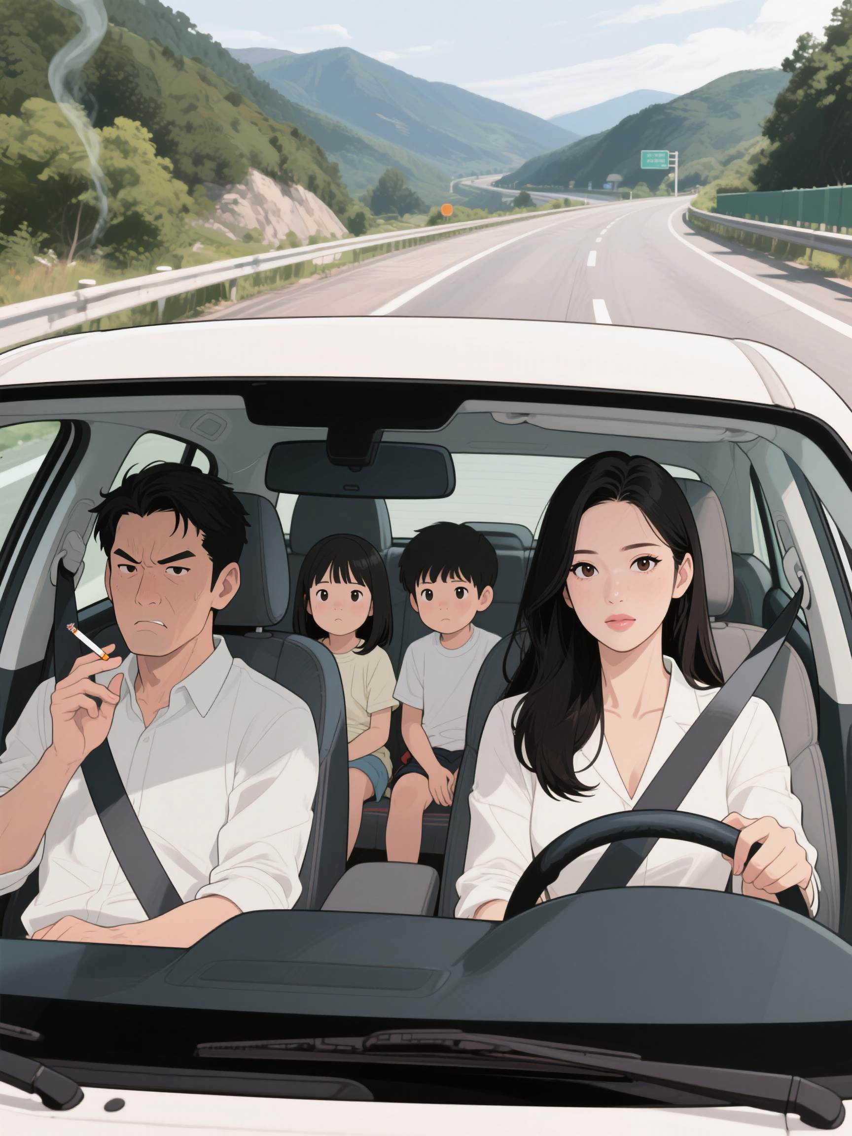 重生後，不再阻止沒有駕駛證的丈夫開車上山路