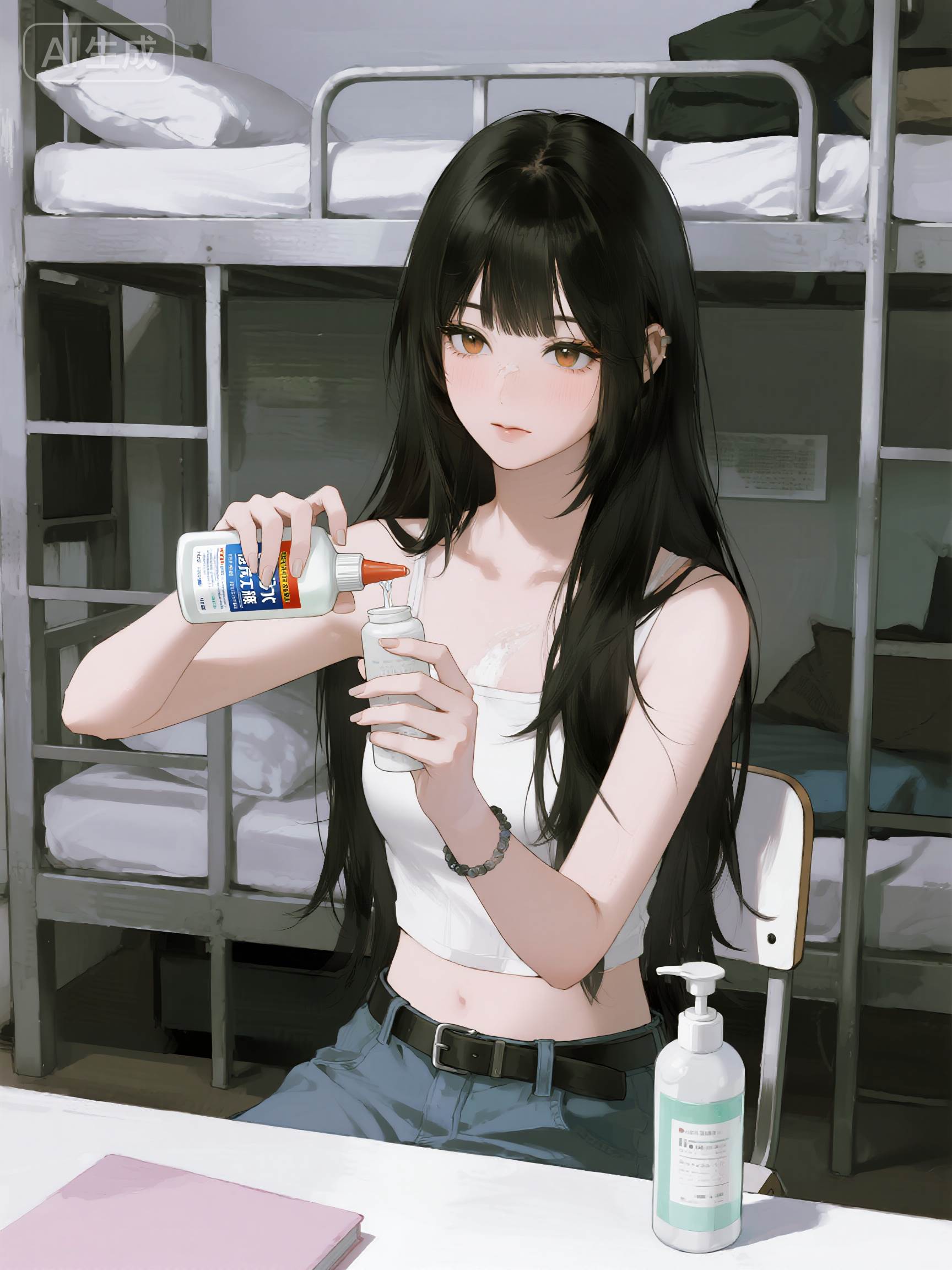 把護理液換成強力膠後