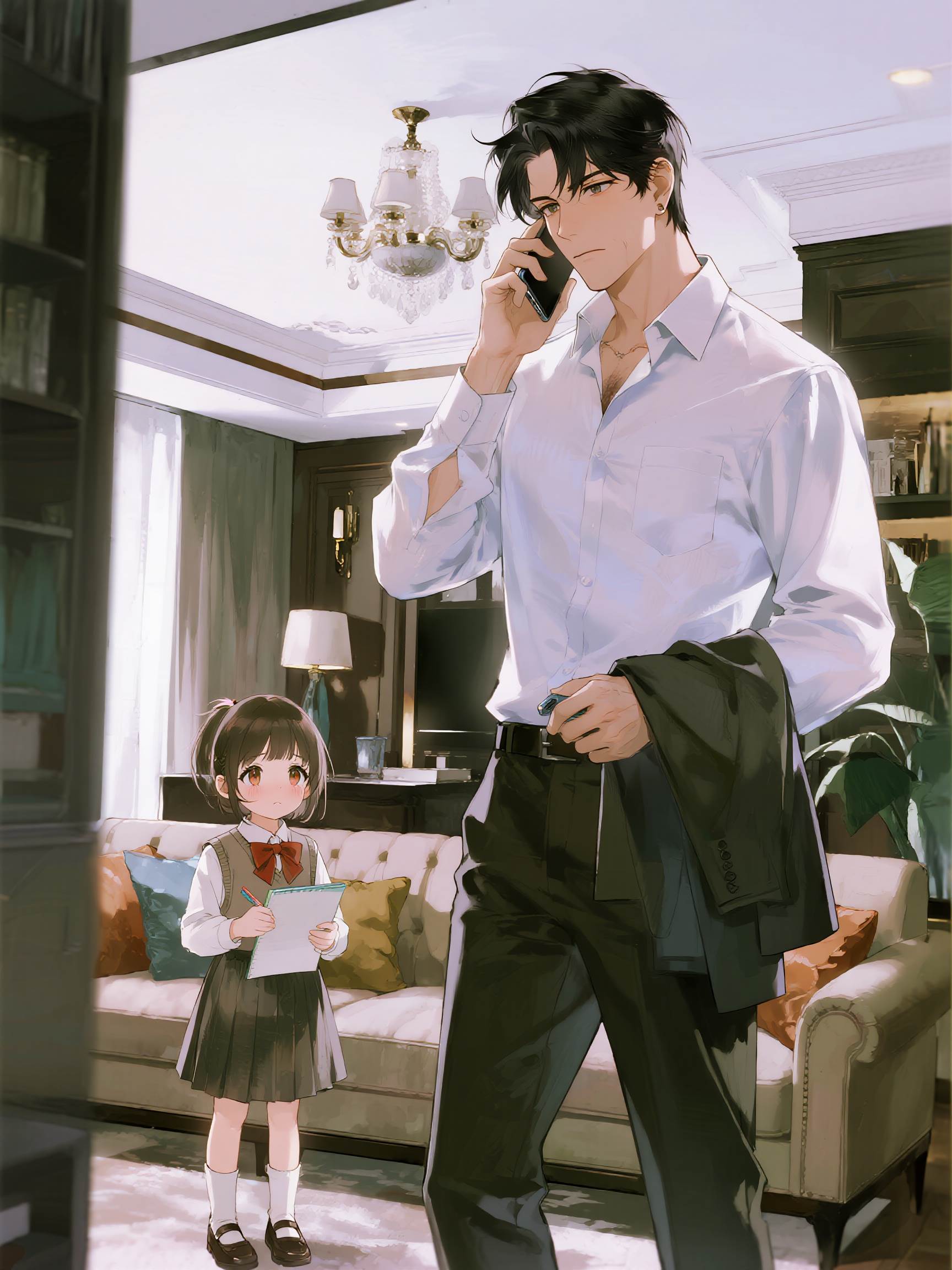 爸爸熱心幫助孤兒寡母後