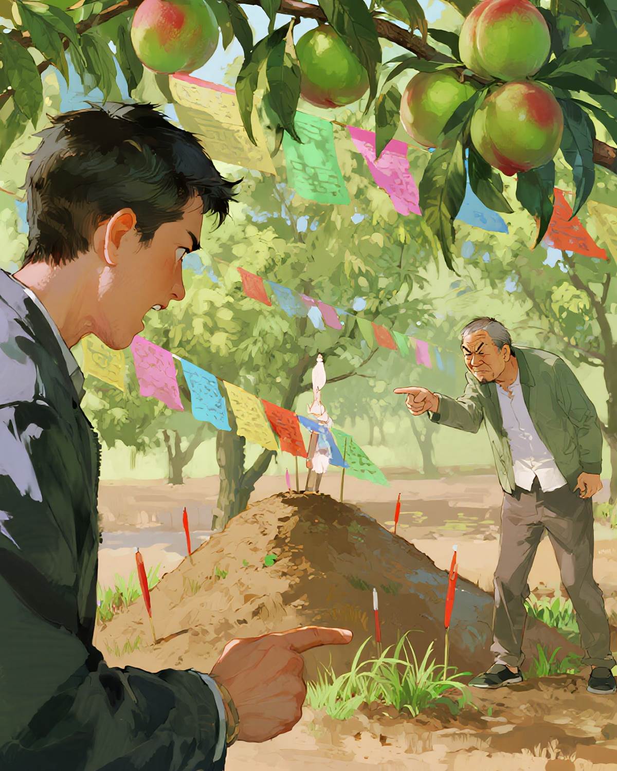 鄰居強遷祖墳佔我果園，我反種柳樹，他跪了