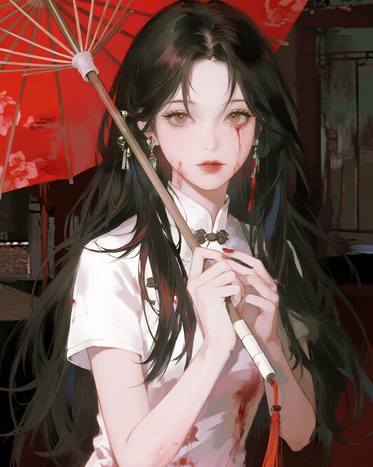 直播鬼屋人皮血傘