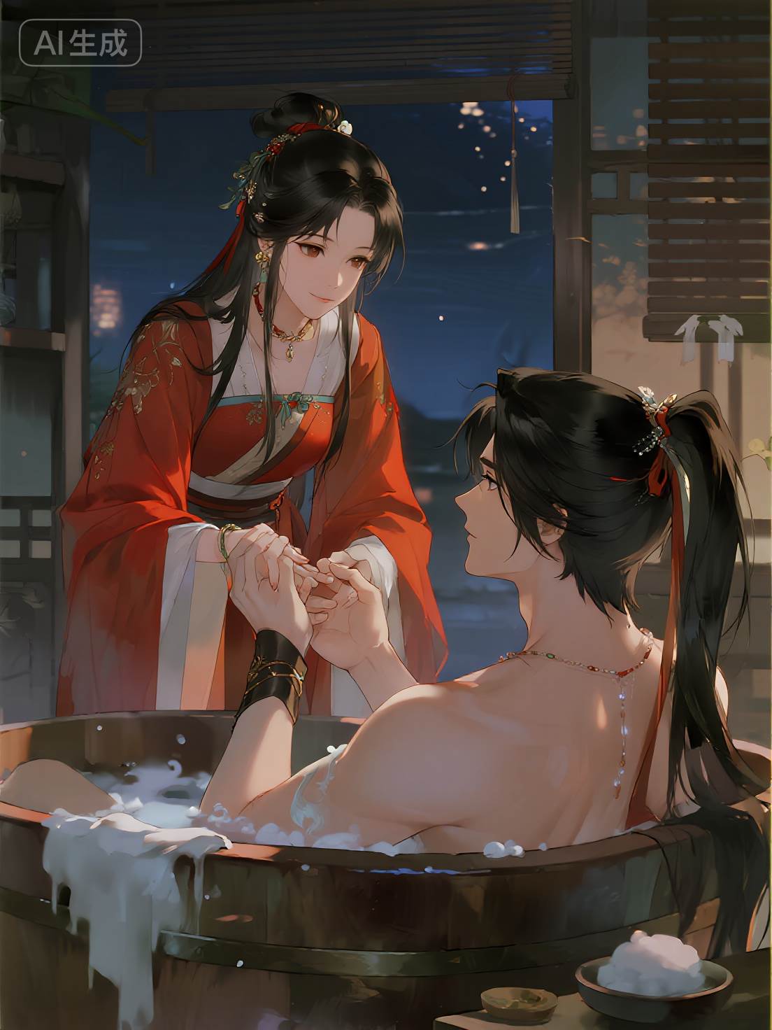 挺孕肚進帳，表姑娘鑽世子懷裡哭