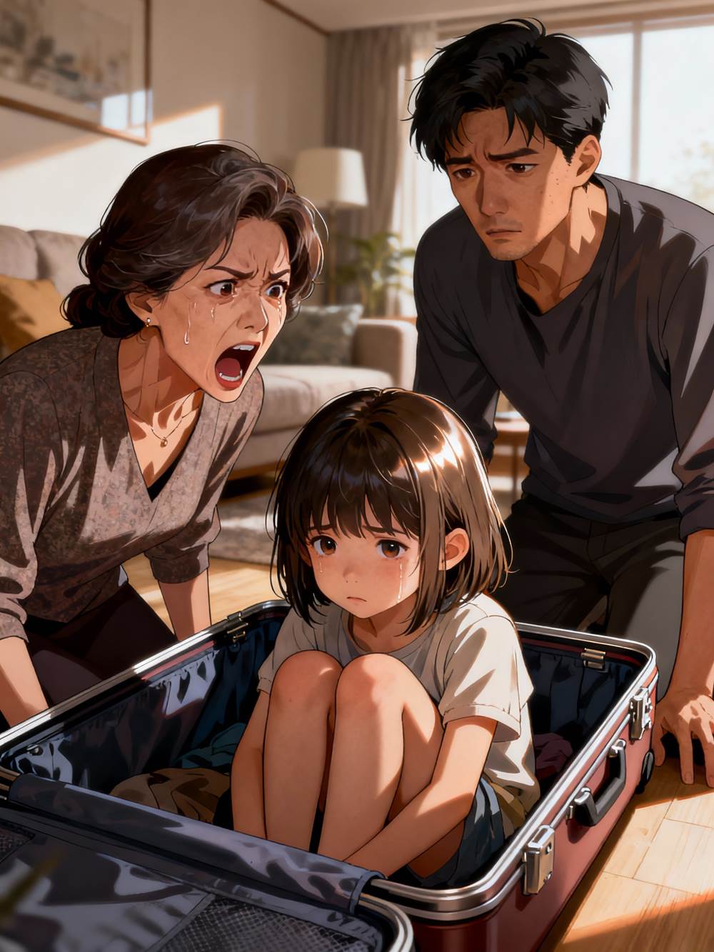 爸爸媽媽，我不想再玩捉迷藏了