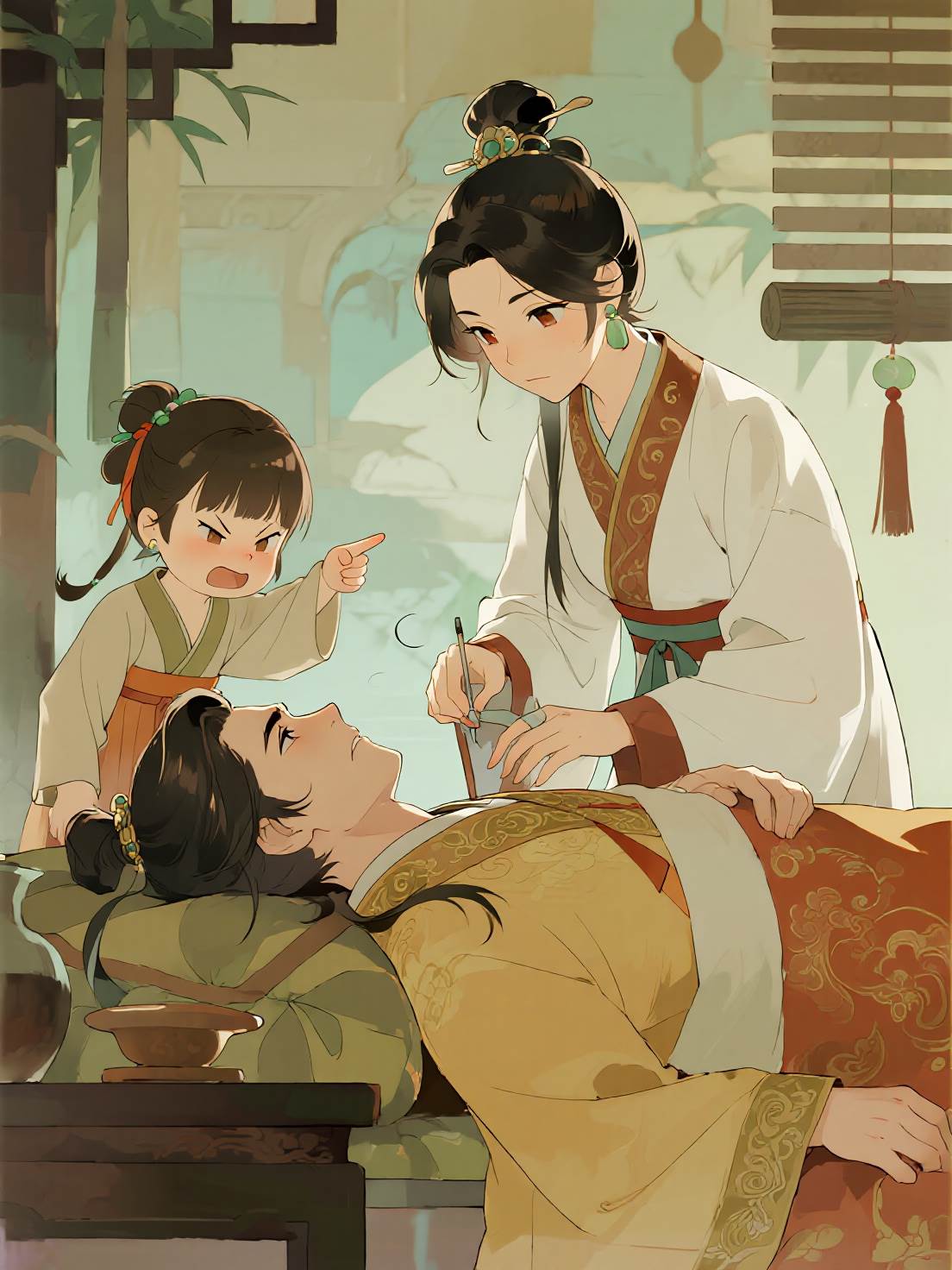 治療安平候的時候，他的女兒衝進來指著我罵外室