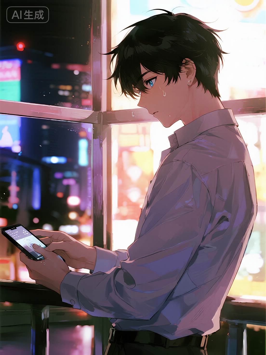 和同性竹馬分手後，談了混血男大